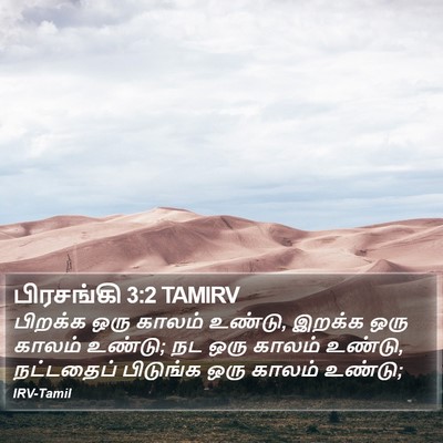 பிரசங்கி 3:2 TAMIRV Bible Verse Image