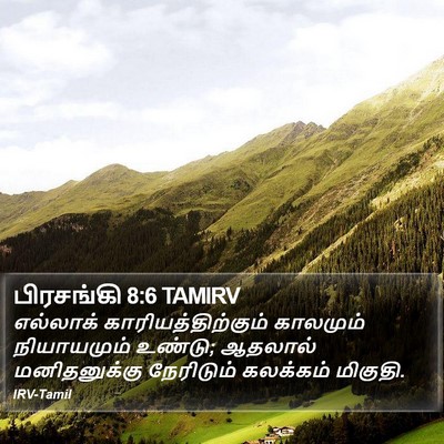பிரசங்கி 8:6 TAMIRV Bible Verse Image