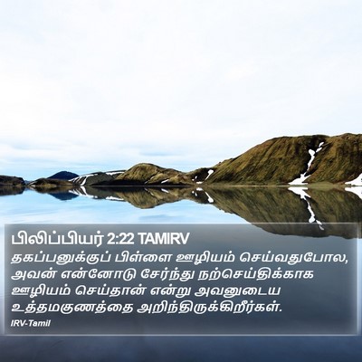 பிலிப்பியர் 2:22 TAMIRV Bible Verse Image