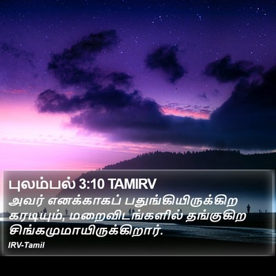 புலம்பல் 3:10 TAMIRV Bible Verse Image