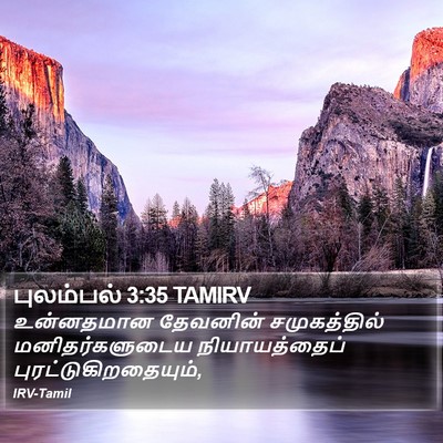 புலம்பல் 3:35 TAMIRV Bible Verse Image