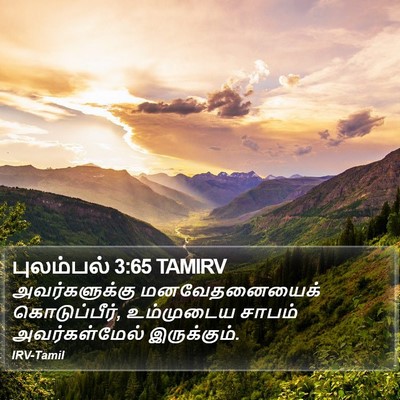 புலம்பல் 3:65 TAMIRV Bible Verse Image