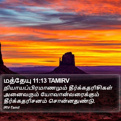 மத்தேயு 11:13 TAMIRV Bible Verse Image