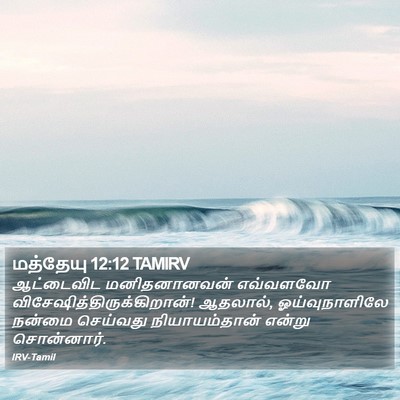 மத்தேயு 12:12 TAMIRV Bible Verse Image