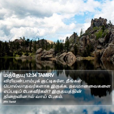 மத்தேயு 12:34 TAMIRV Bible Verse Image
