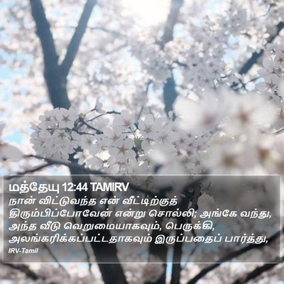 மத்தேயு 12:44 TAMIRV Bible Verse Image