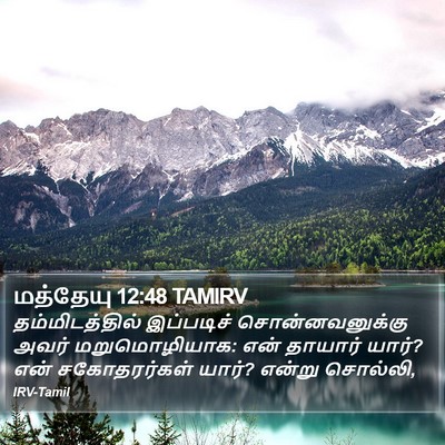 மத்தேயு 12:48 TAMIRV Bible Verse Image