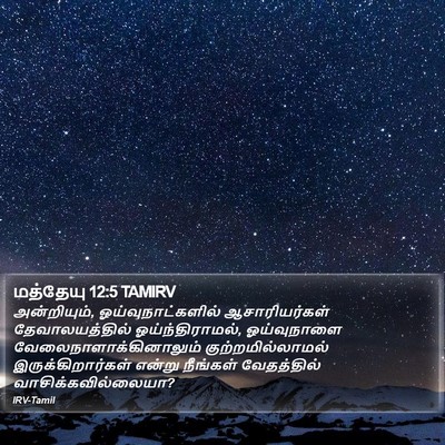 மத்தேயு 12:5 TAMIRV Bible Verse Image