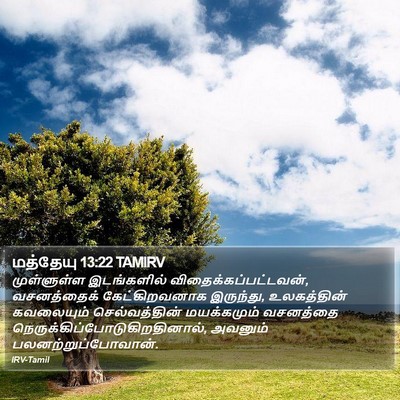 மத்தேயு 13:22 TAMIRV Bible Verse Image