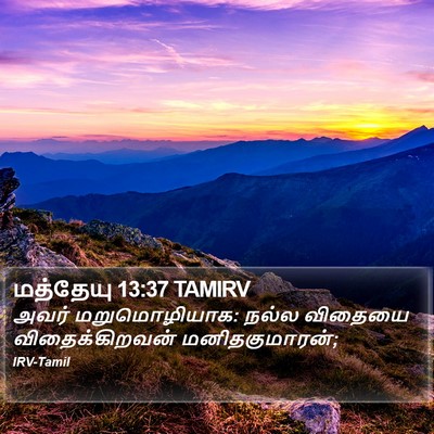 மத்தேயு 13:37 TAMIRV Bible Verse Image