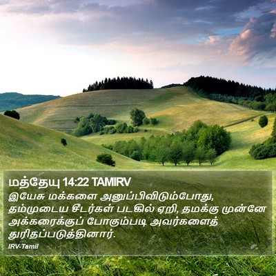 மத்தேயு 14:22 TAMIRV Bible Verse Image