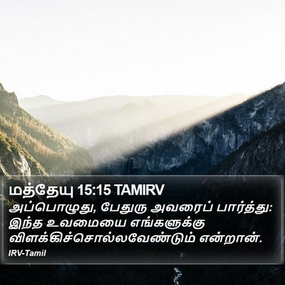 மத்தேயு 15:15 TAMIRV Bible Verse Image