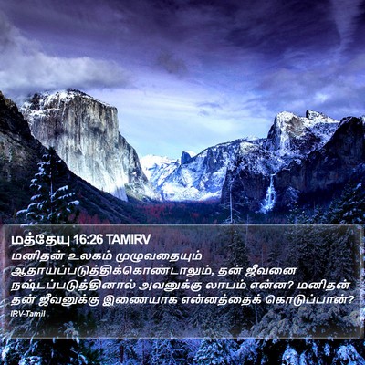 மத்தேயு 16:26 TAMIRV Bible Verse Image