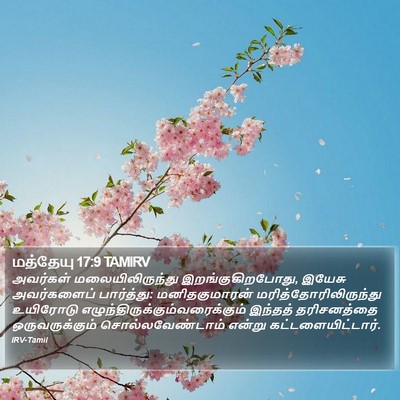 மத்தேயு 17:9 TAMIRV Bible Verse Image