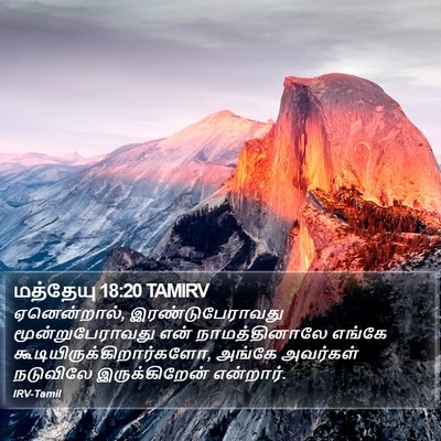 மத்தேயு 18:20 TAMIRV Bible Verse Image