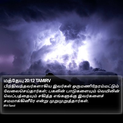 மத்தேயு 20:12 TAMIRV Bible Verse Image