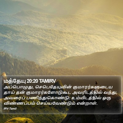 மத்தேயு 20:20 TAMIRV Bible Verse Image