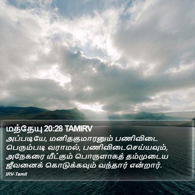 மத்தேயு 20:28 TAMIRV Bible Verse Image