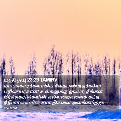 மத்தேயு 23:29 TAMIRV Bible Verse Image