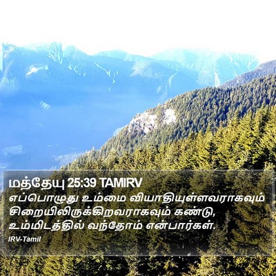 மத்தேயு 25:39 TAMIRV Bible Verse Image