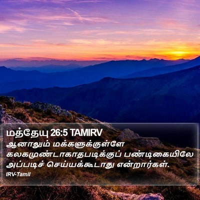 மத்தேயு 26:5 TAMIRV Bible Verse Image