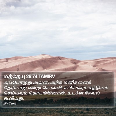 மத்தேயு 26:74 TAMIRV Bible Verse Image