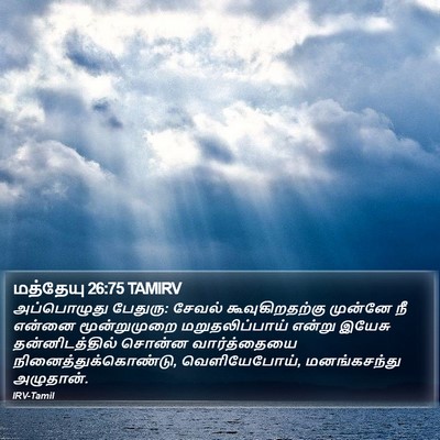மத்தேயு 26:75 TAMIRV Bible Verse Image
