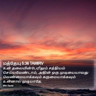 மத்தேயு 5:36 TAMIRV Bible Verse Image