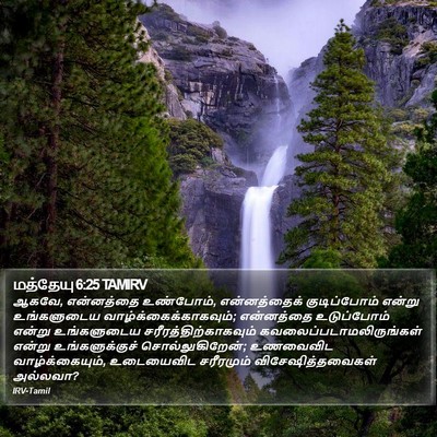 மத்தேயு 6:25 TAMIRV Bible Verse Image
