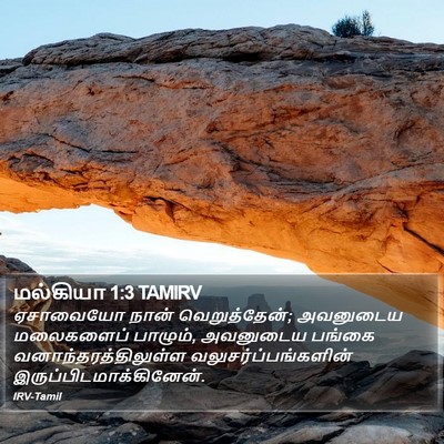 மல்கியா 1:3 TAMIRV Bible Verse Image