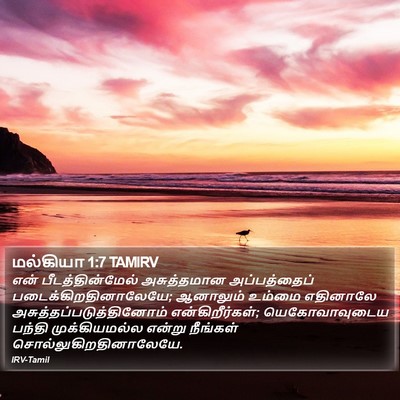 மல்கியா 1:7 TAMIRV Bible Verse Image