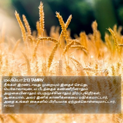 மல்கியா 2:13 TAMIRV Bible Verse Image