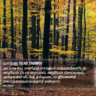 மாற்கு 10:45 TAMIRV Bible Verse Image