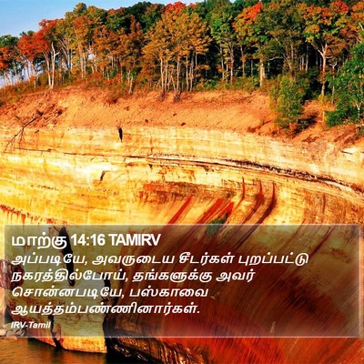 மாற்கு 14:16 TAMIRV Bible Verse Image