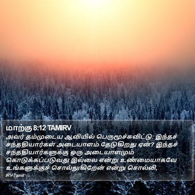 மாற்கு 8:12 TAMIRV Bible Verse Image