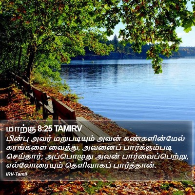 மாற்கு 8:25 TAMIRV Bible Verse Image