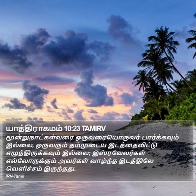 யாத்திராகமம் 10:23 TAMIRV Bible Verse Image
