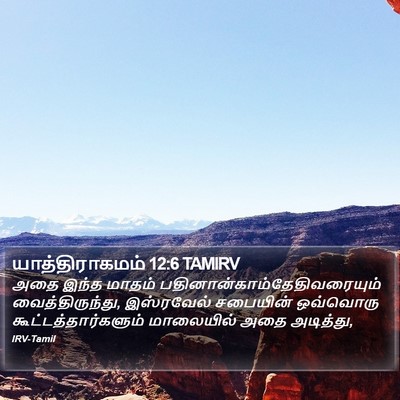 யாத்திராகமம் 12:6 TAMIRV Bible Verse Image