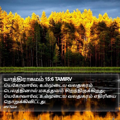 யாத்திராகமம் 15:6 TAMIRV Bible Verse Image