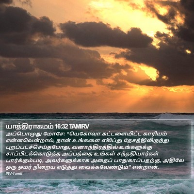 யாத்திராகமம் 16:32 TAMIRV Bible Verse Image