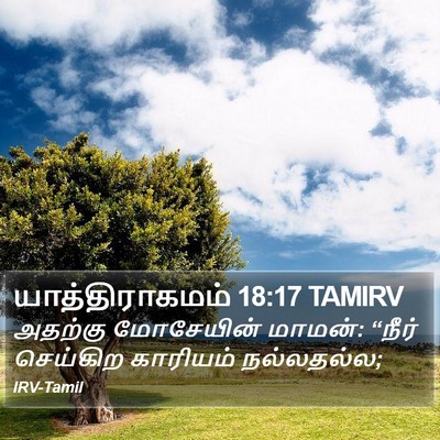 யாத்திராகமம் 18:17 TAMIRV Bible Verse Image