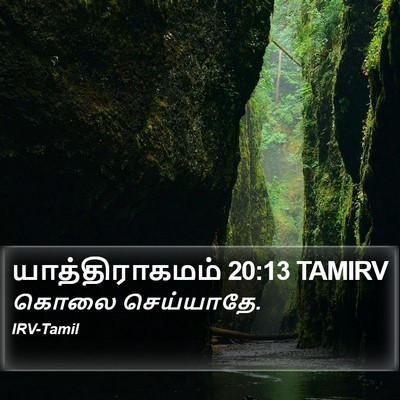 யாத்திராகமம் 20:13 TAMIRV Bible Verse Image