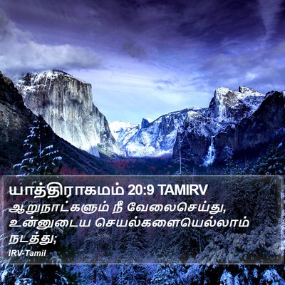 யாத்திராகமம் 20:9 TAMIRV Bible Verse Image