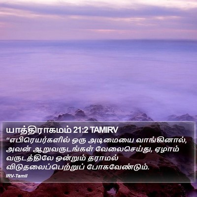 யாத்திராகமம் 21:2 TAMIRV Bible Verse Image