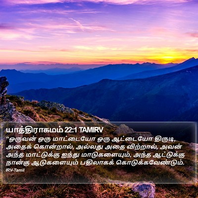யாத்திராகமம் 22:1 TAMIRV Bible Verse Image