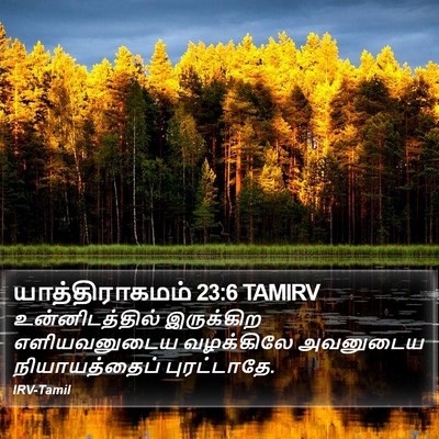 யாத்திராகமம் 23:6 TAMIRV Bible Verse Image