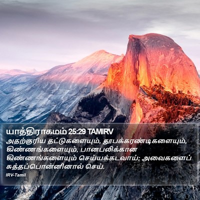 யாத்திராகமம் 25:29 TAMIRV Bible Verse Image