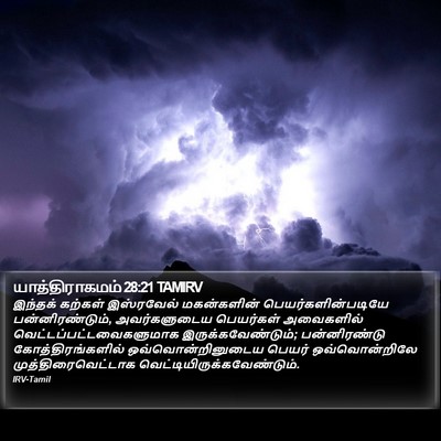 யாத்திராகமம் 28:21 TAMIRV Bible Verse Image
