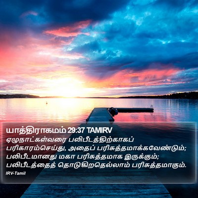 யாத்திராகமம் 29:37 TAMIRV Bible Verse Image