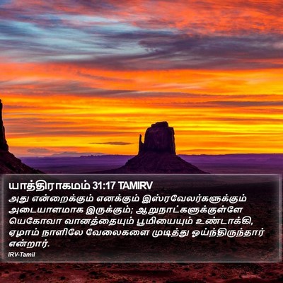 யாத்திராகமம் 31:17 TAMIRV Bible Verse Image
